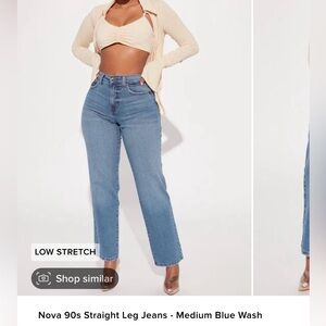 Nova 90s Straight Leg Jeans - Vintage Blue Wash NWT SIZE 7
